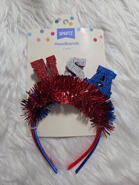 Spritz Set of 2 USA Headbands